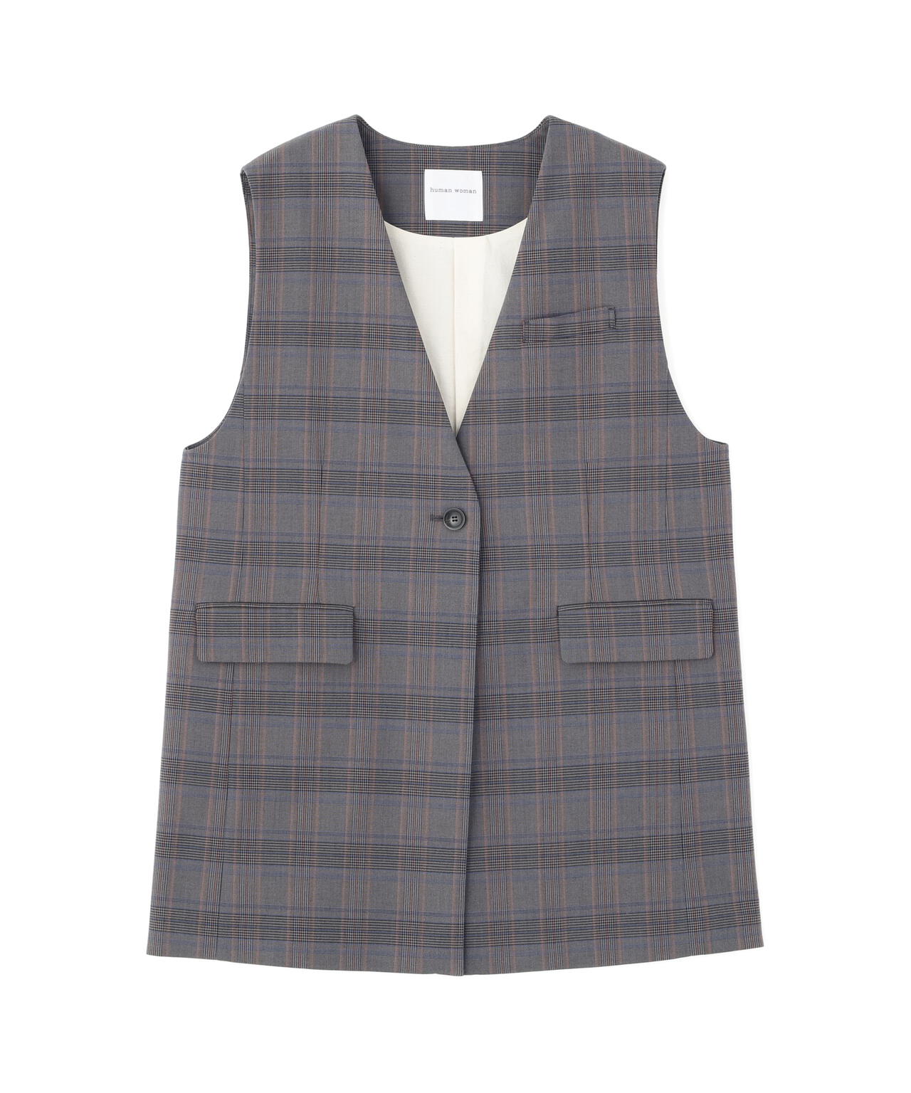 強撚シャークスキンノーカラージレ