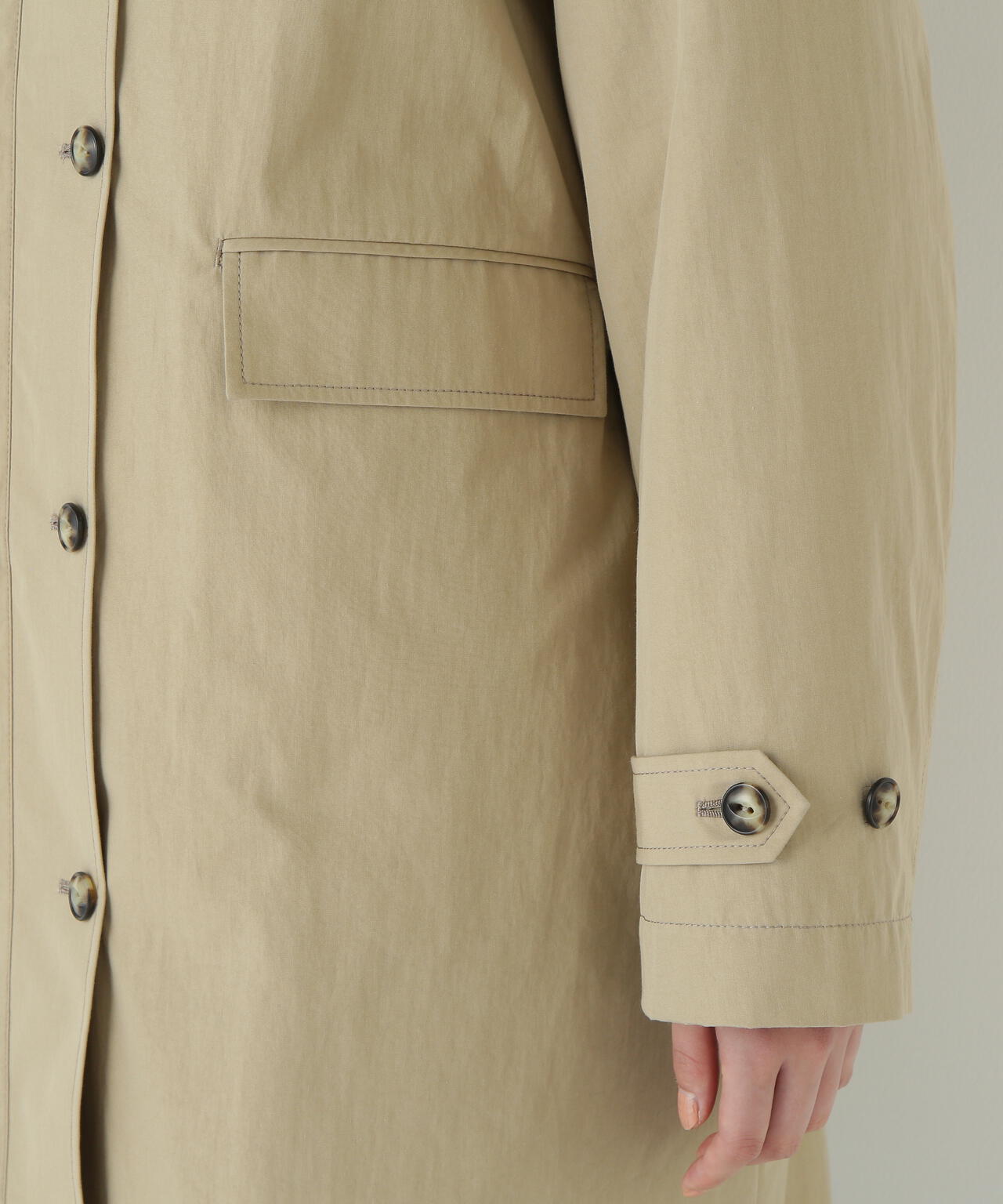 ヒューマンウーマンコート セール】 ◇ノーカラーツイルコート （アウター）｜human woman