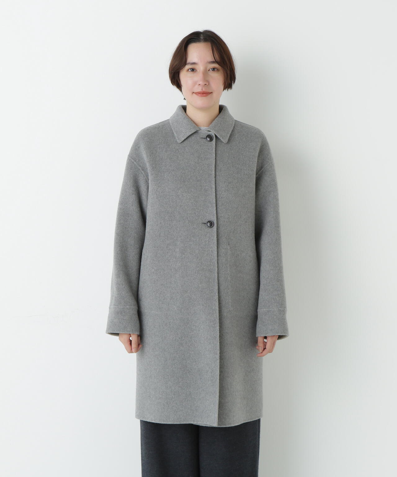 美品☆2wayリバーコート リバーシブルステンカラーリバーコート | human woman