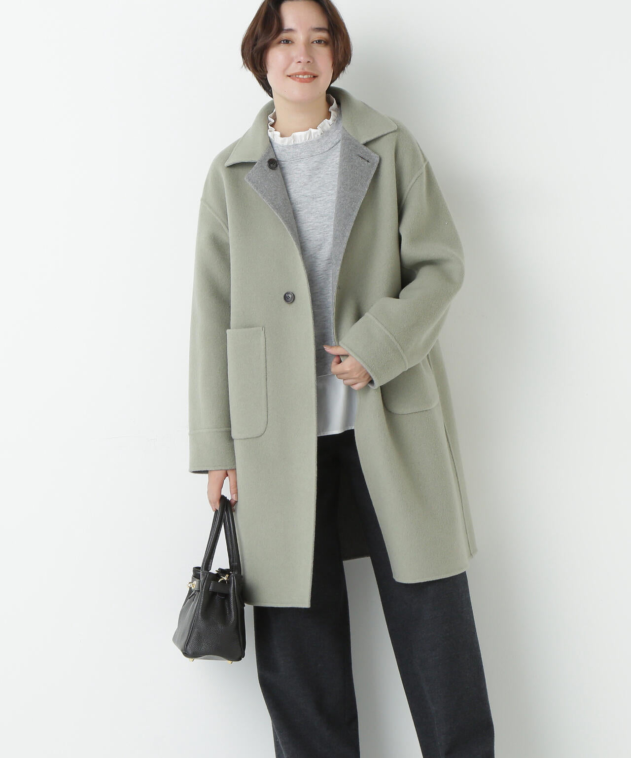 リバーシブルステンカラーリバーコート | human woman