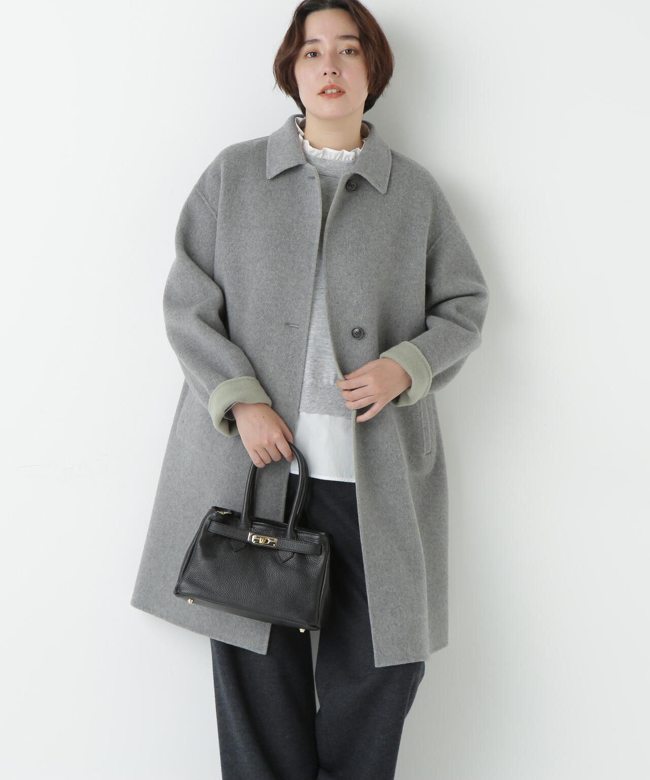 リバーシブルステンカラーリバーコート | human woman