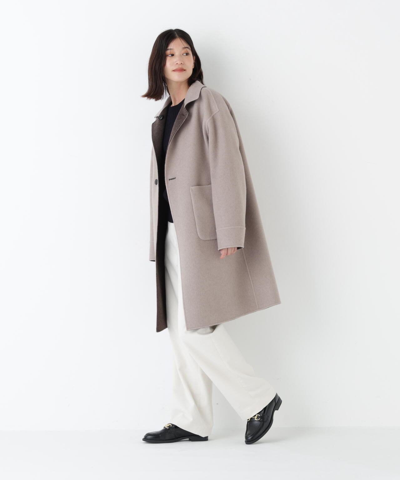 リバーシブルステンカラーリバーコート | human woman