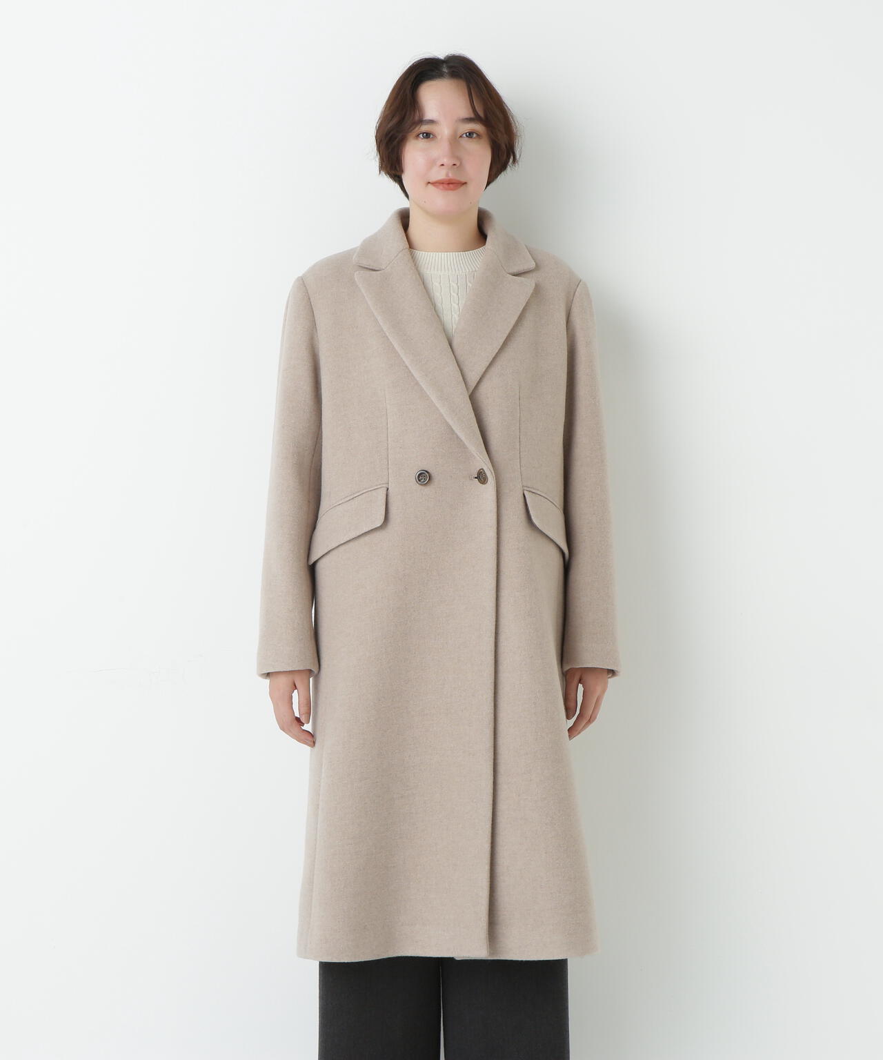 ウールモッサダブルチェスターコート