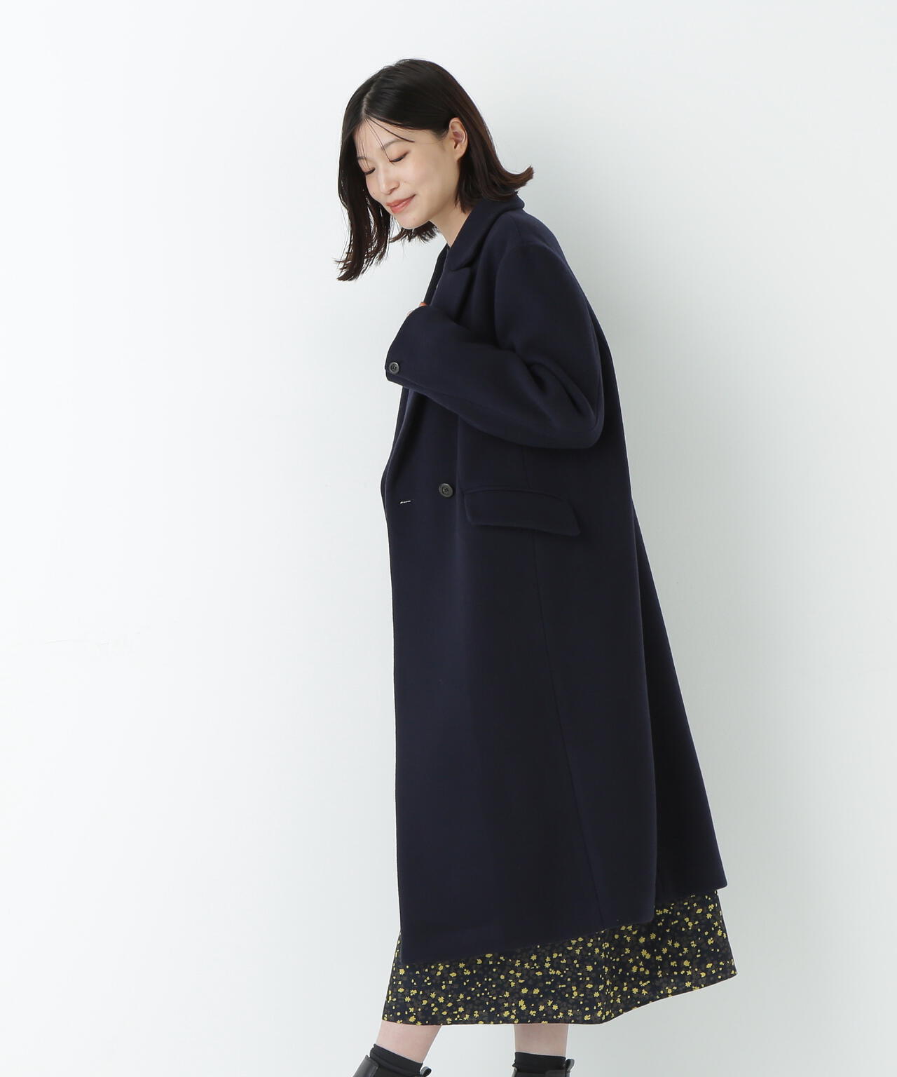 ヒューマンウーマン　チェスターコート　★未着用 ウールモッサダブルチェスターコート | human woman（ヒューマン