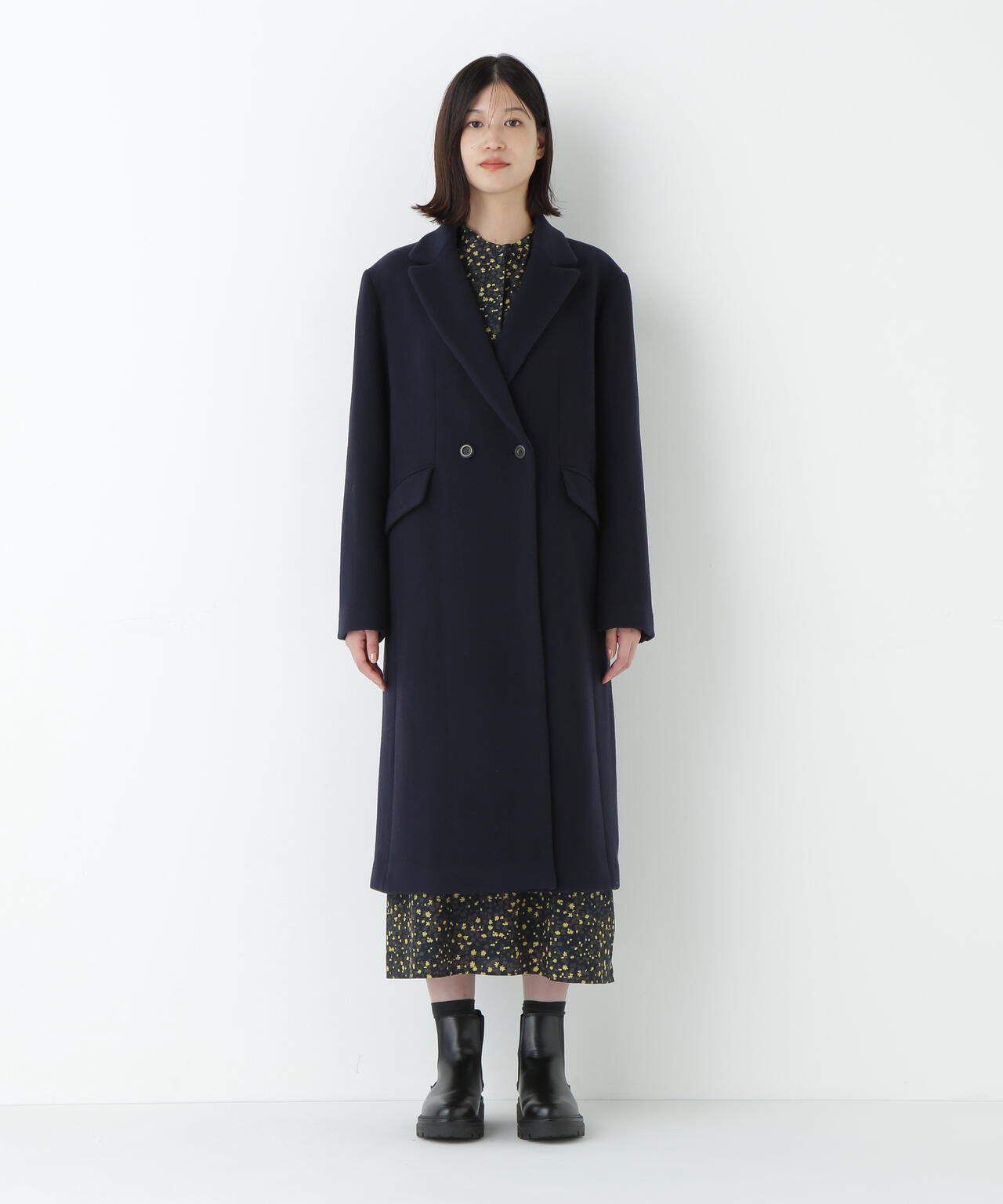 ウールモッサダブルチェスターコート | human woman（ヒューマン