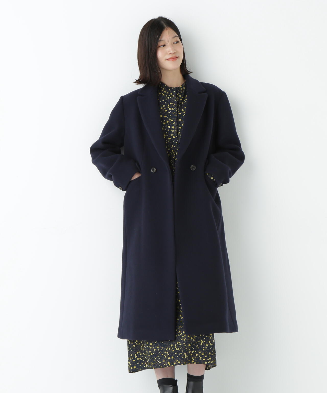 ウールモッサダブルチェスターコート | human woman（ヒューマン