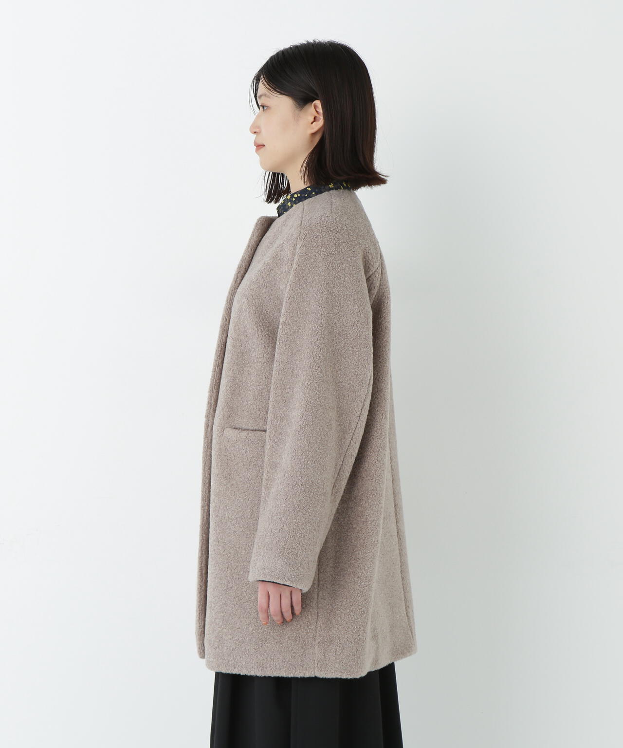 ボアノーカラーコート | human woman（ヒューマンウーマン