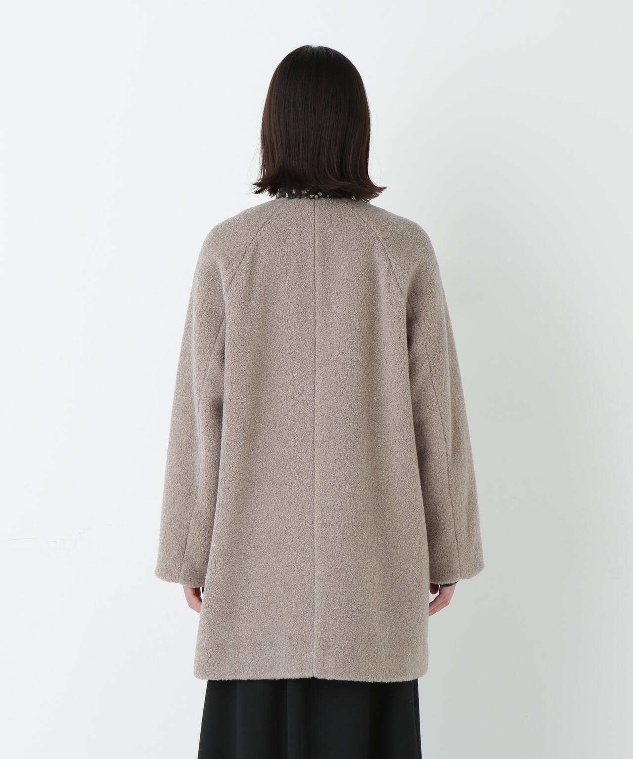 ボアノーカラーコート