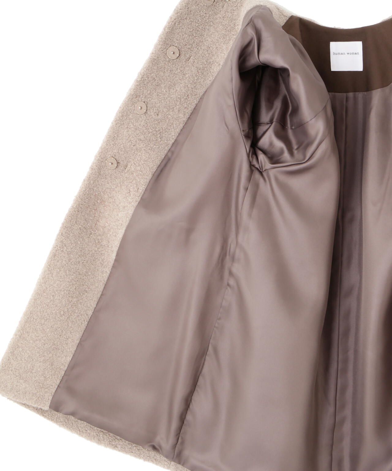 ボアノーカラーコート | human woman（ヒューマンウーマン） ｜【公式