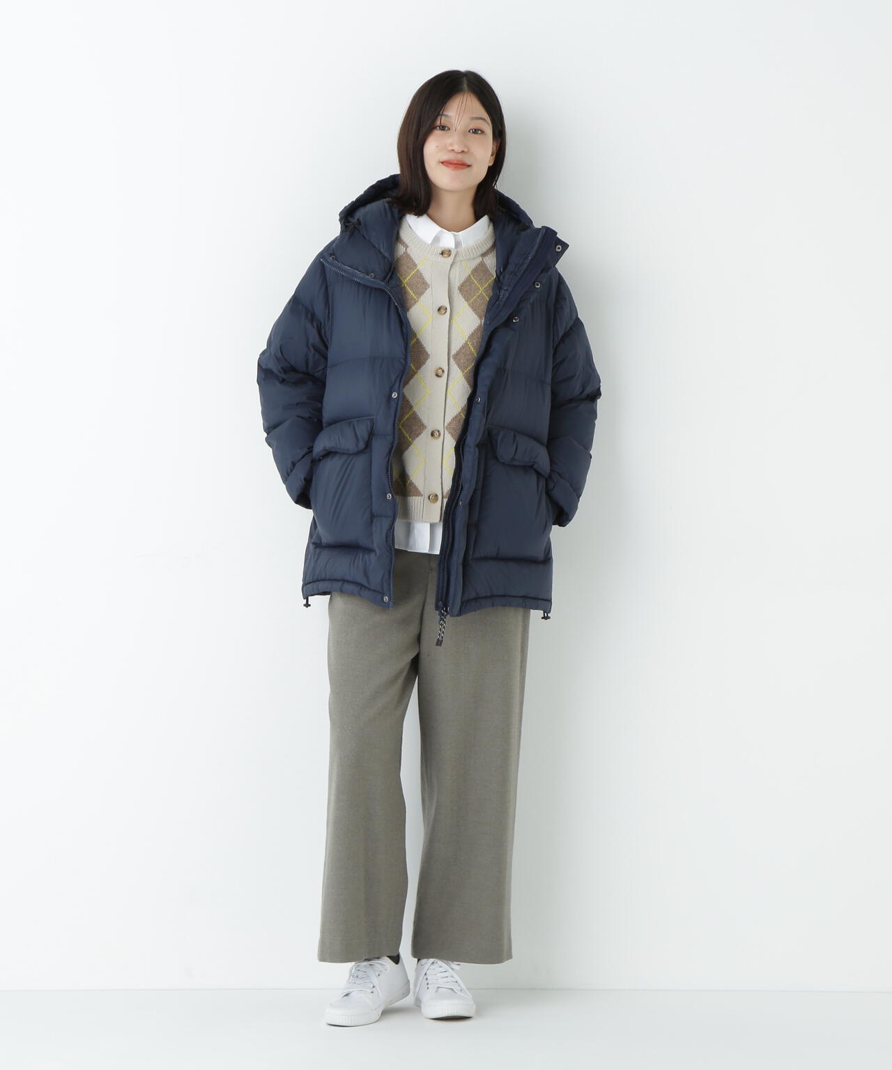 HUMAN WOMAN コートダウン取り外し可能 ≪TAIONコラボ≫ボリュームフードダウンコート | human