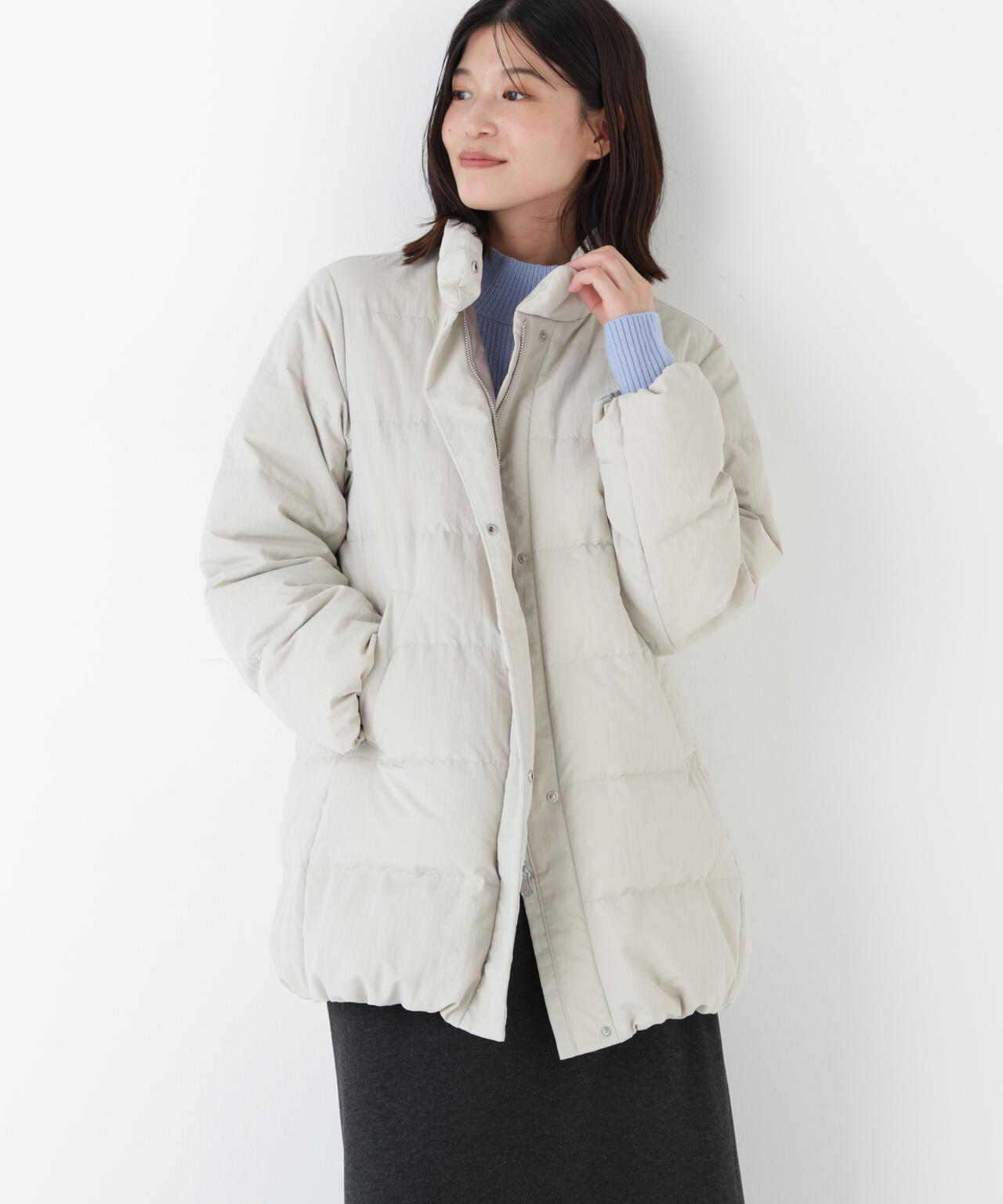 ≪フード取り外し可能≫フーディースタンドカラー２ｗａｙダウンコート
