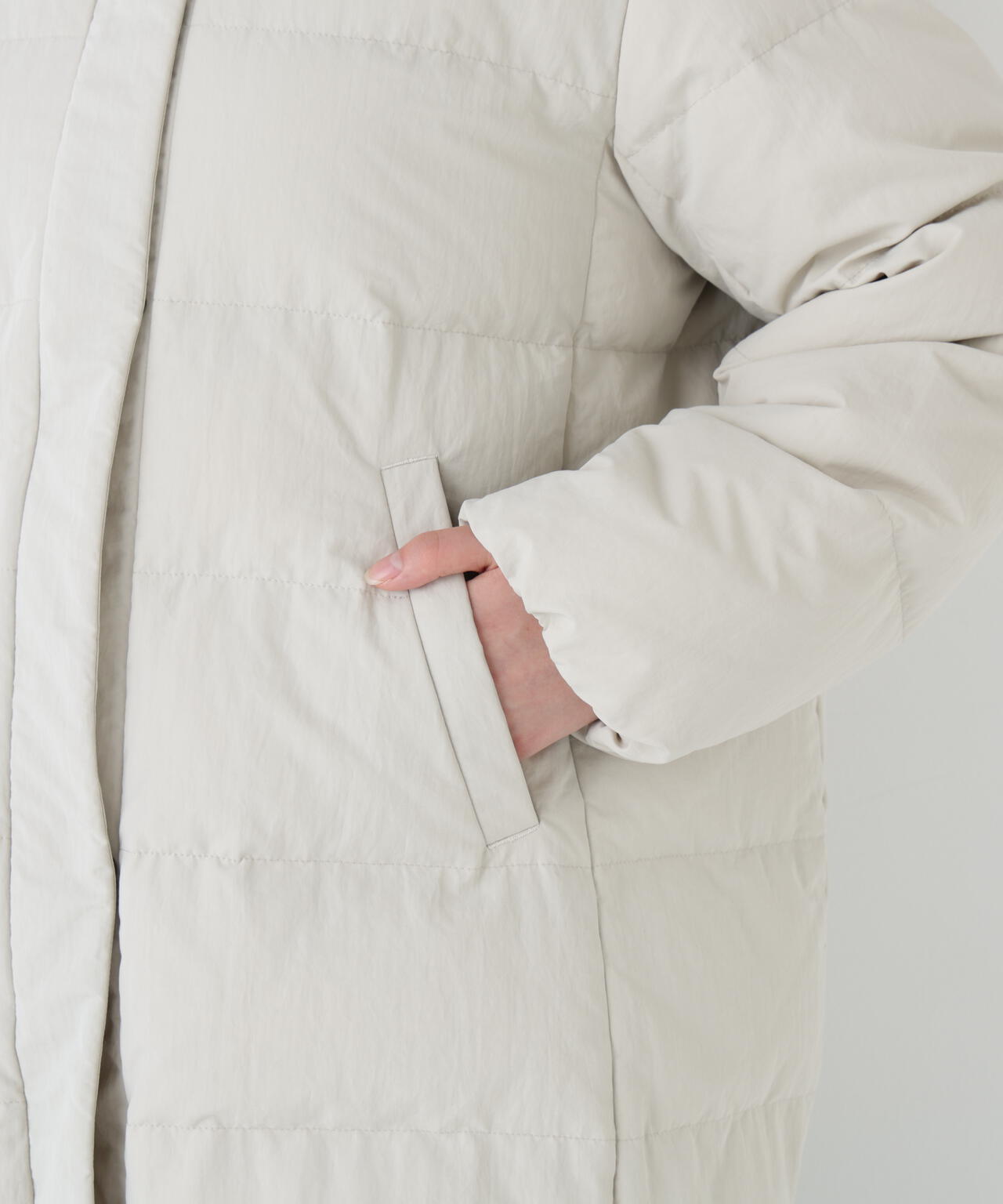 ≪フード取り外し可能≫フーディースタンドカラー2wayダウンコート