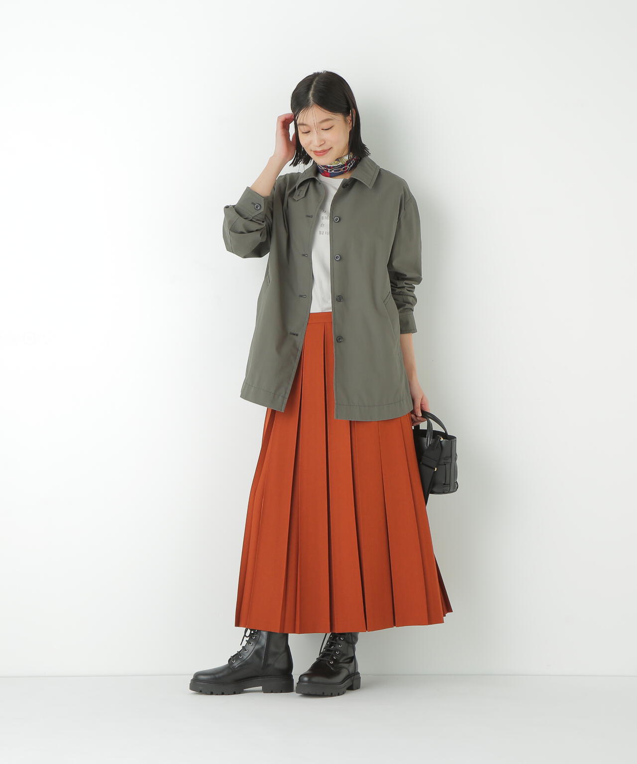 ステンカラーシャツコート