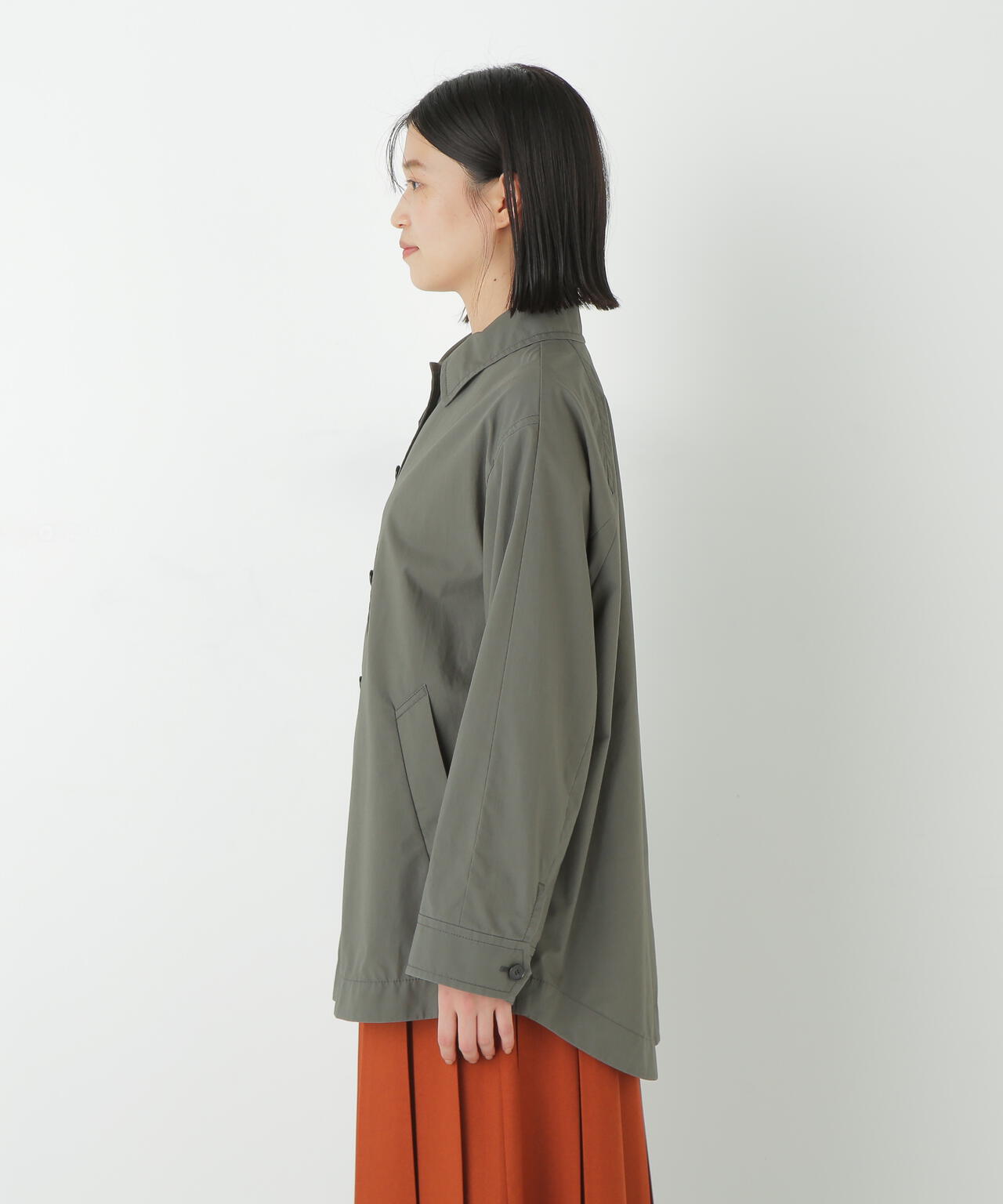 ステンカラーシャツコート