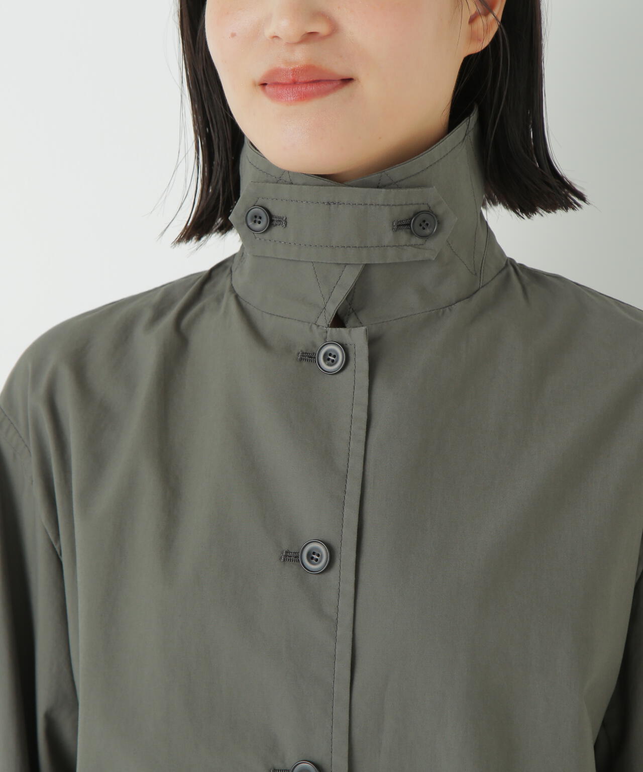 ステンカラーシャツコート