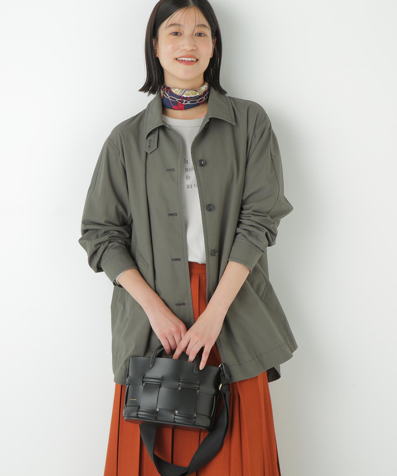 ステンカラーシャツコート