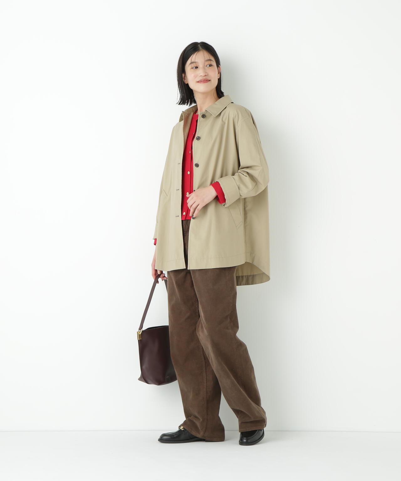 ステンカラーシャツコート
