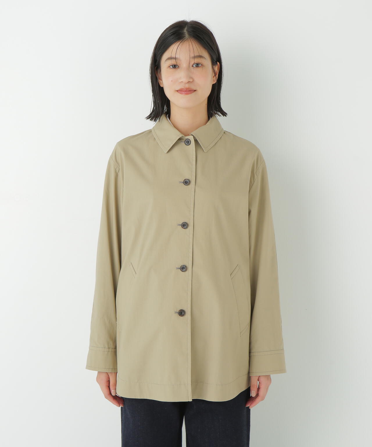 ステンカラーシャツコート