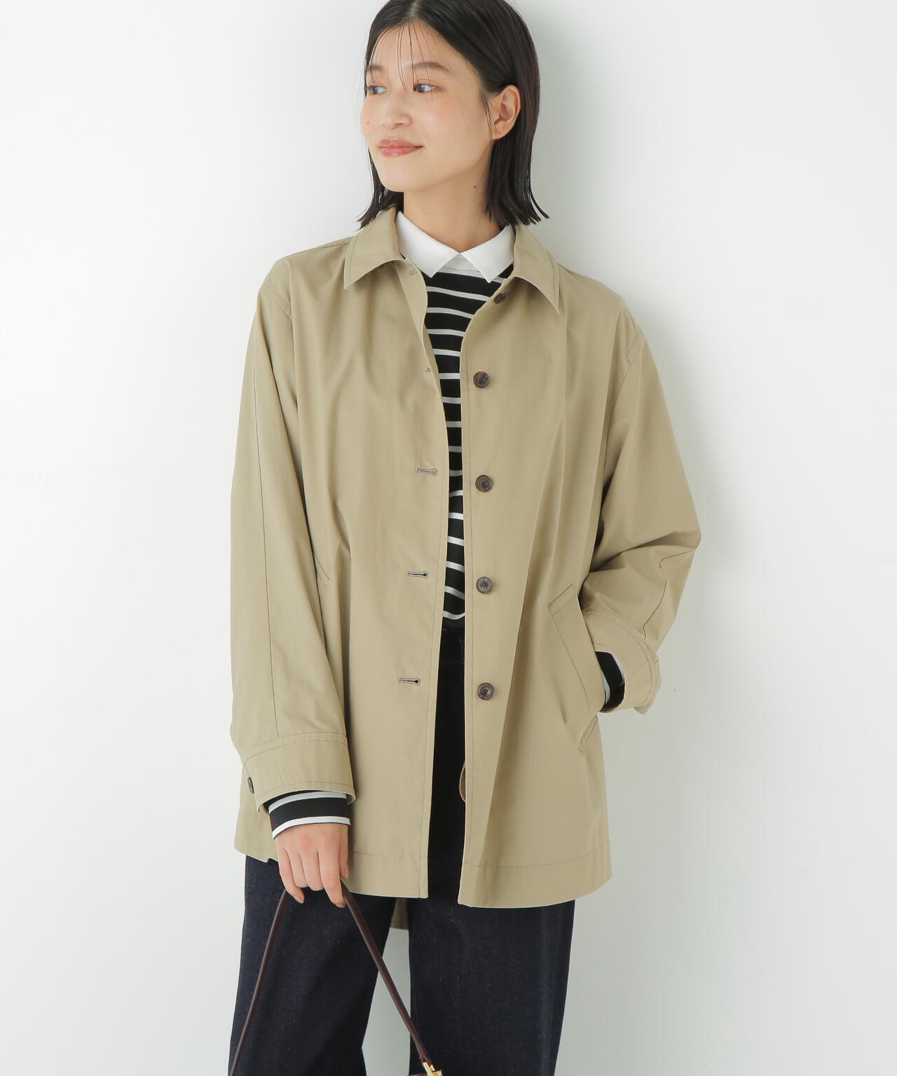 ステンカラーシャツコート