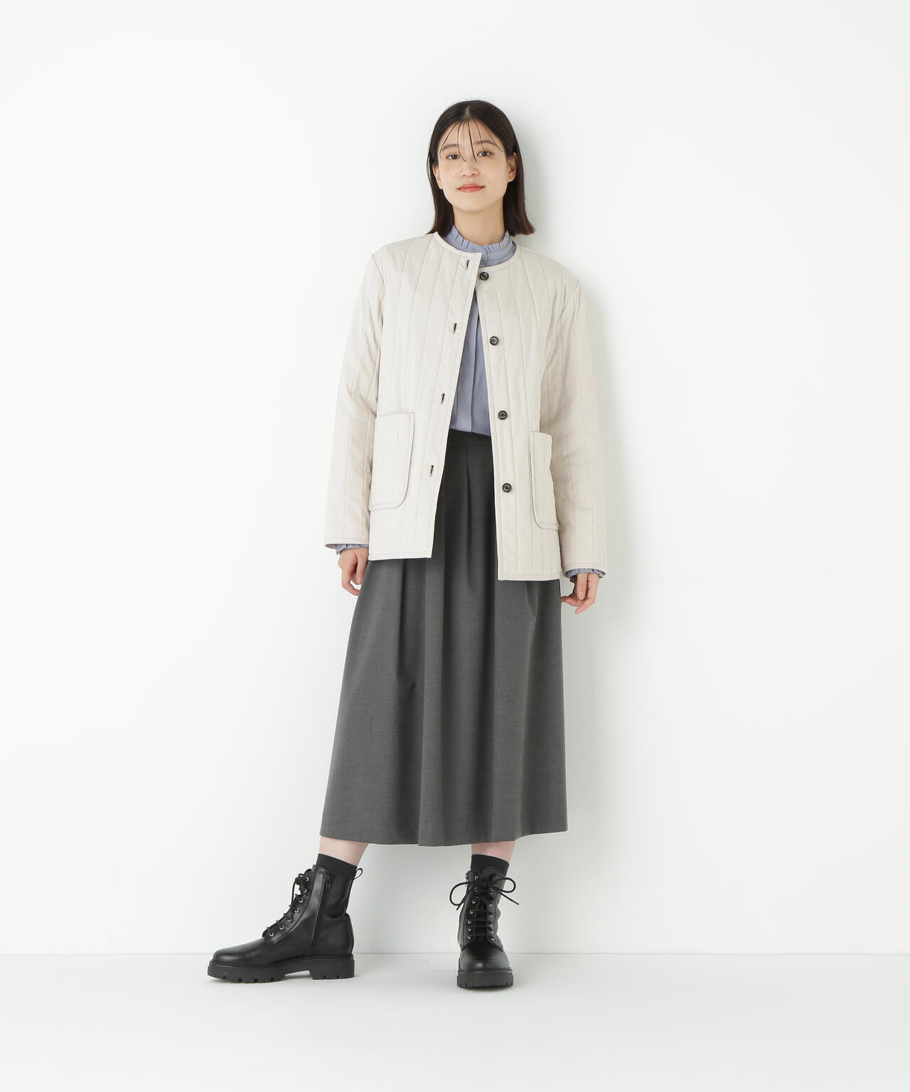 K*様 試着のみ美品 パーリーゲイツ PGG 中綿 キルティングダウン サイズ4 New Arrival】NO.4 肌なじみの良いソフトナイロン素材を使用