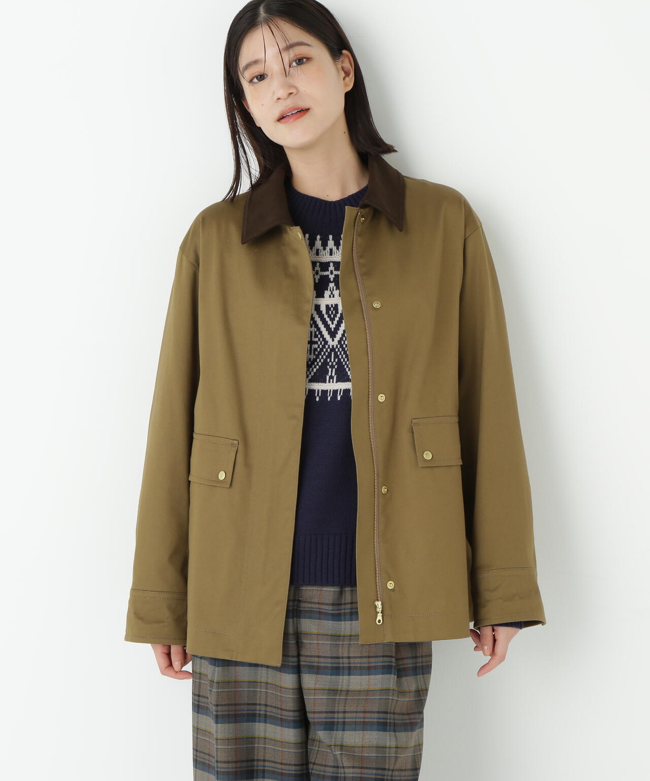 コットンツイルストレッチブルゾン | human woman（ヒューマン