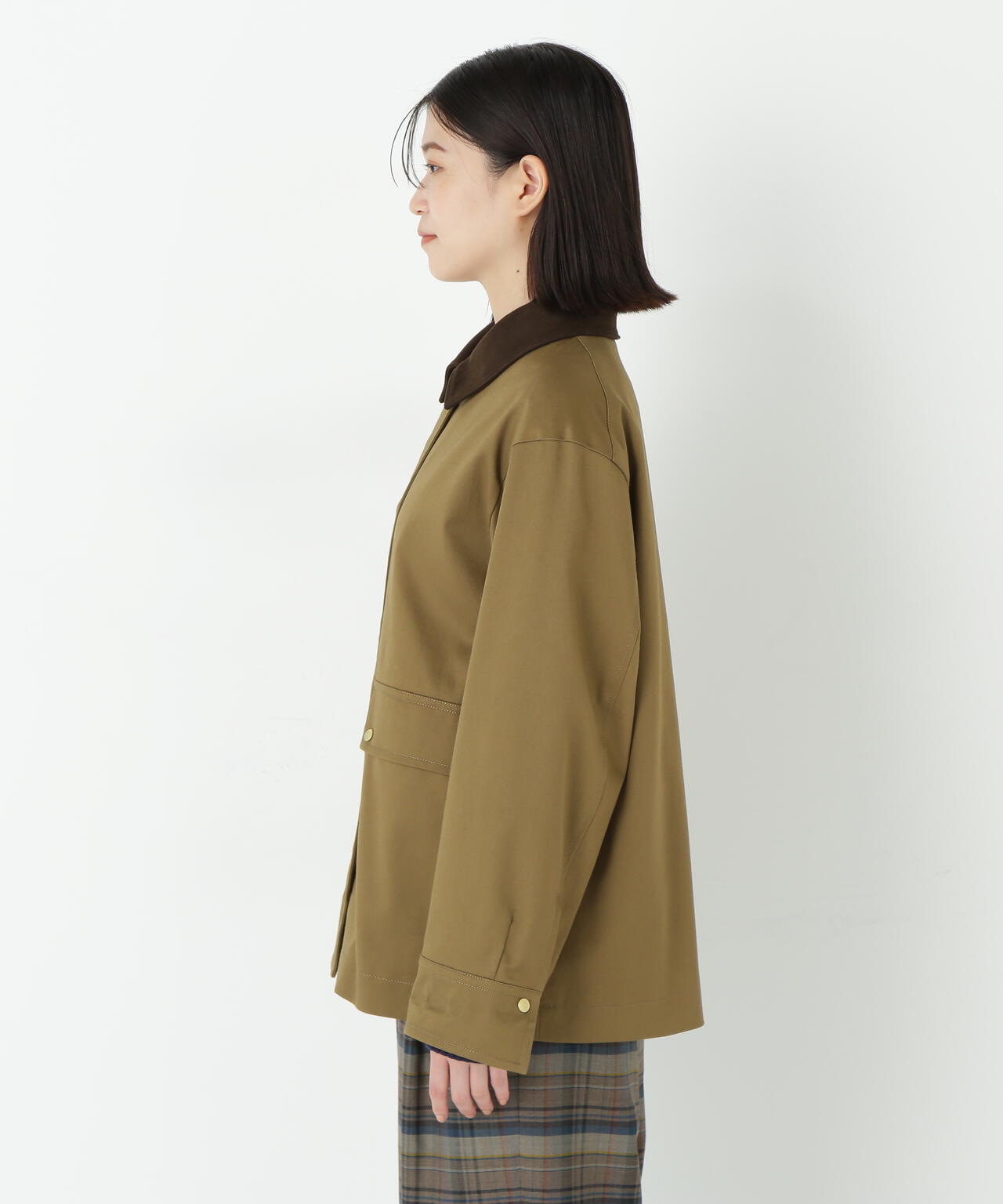 コットンツイルストレッチブルゾン