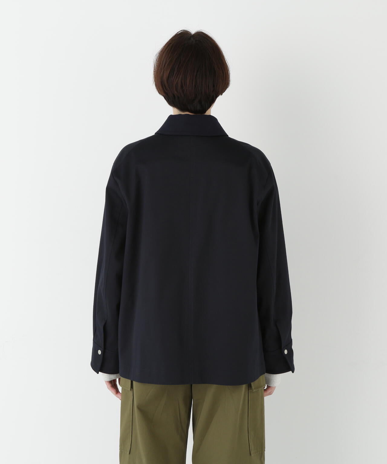 コットンツイルストレッチブルゾン