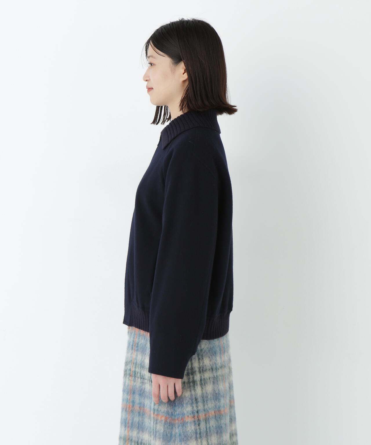 Ｗメルトンショートジップブルゾン