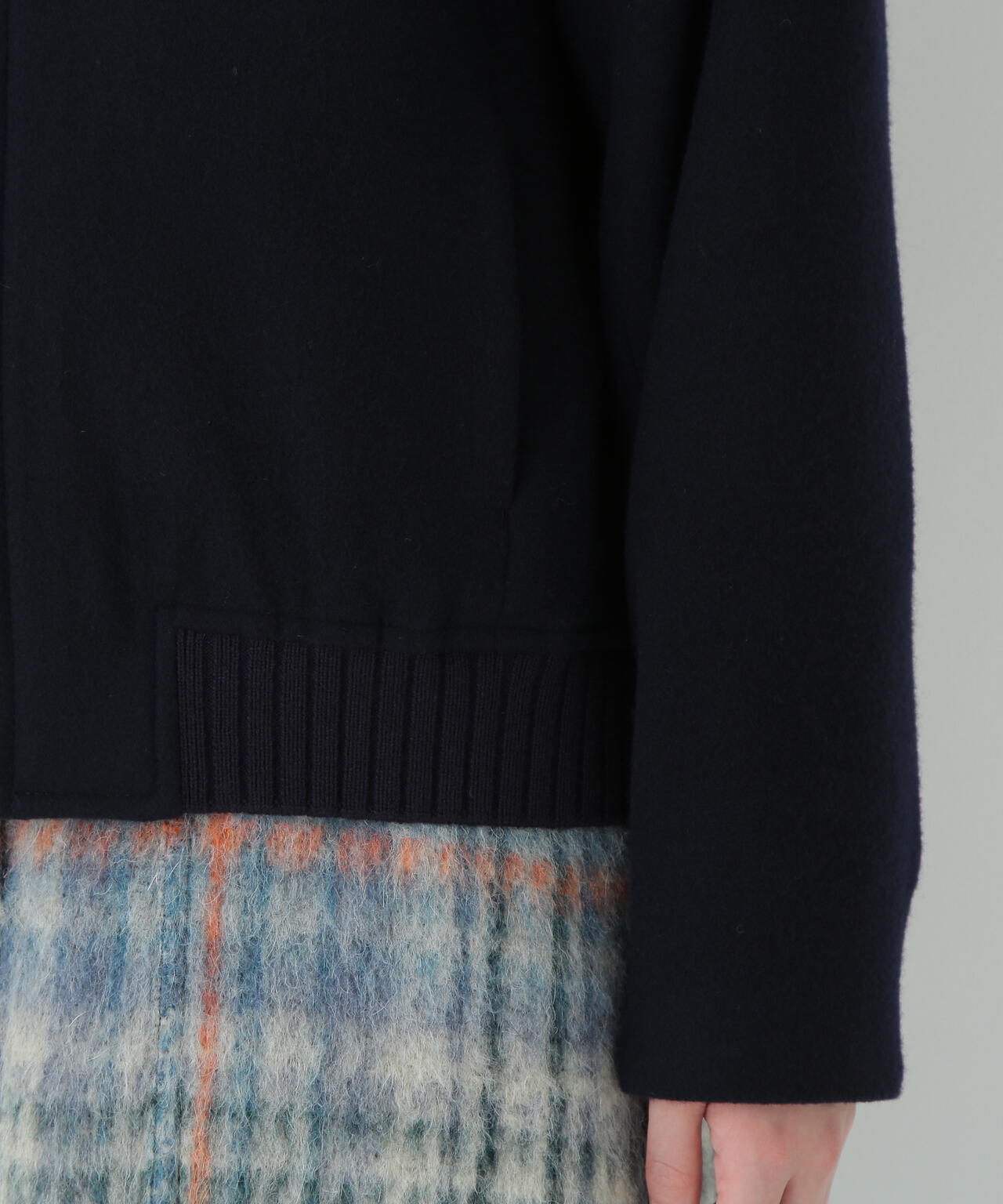 Ｗメルトンショートジップブルゾン