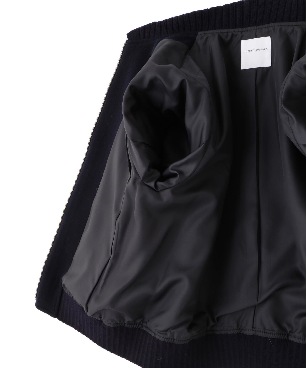 Wメルトンショートジップブルゾン | human woman（ヒューマンウーマン