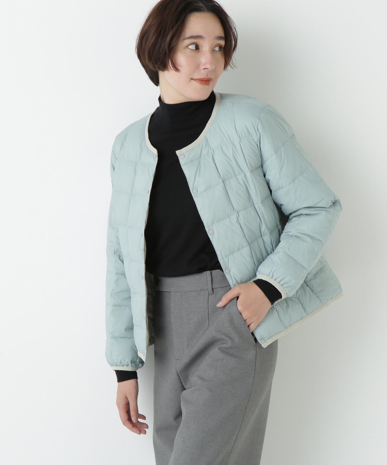 ≪WEB限定カラーあり / ＴＡＩＯＮコラボ≫リバーシブルクルーネックダウンブルゾン