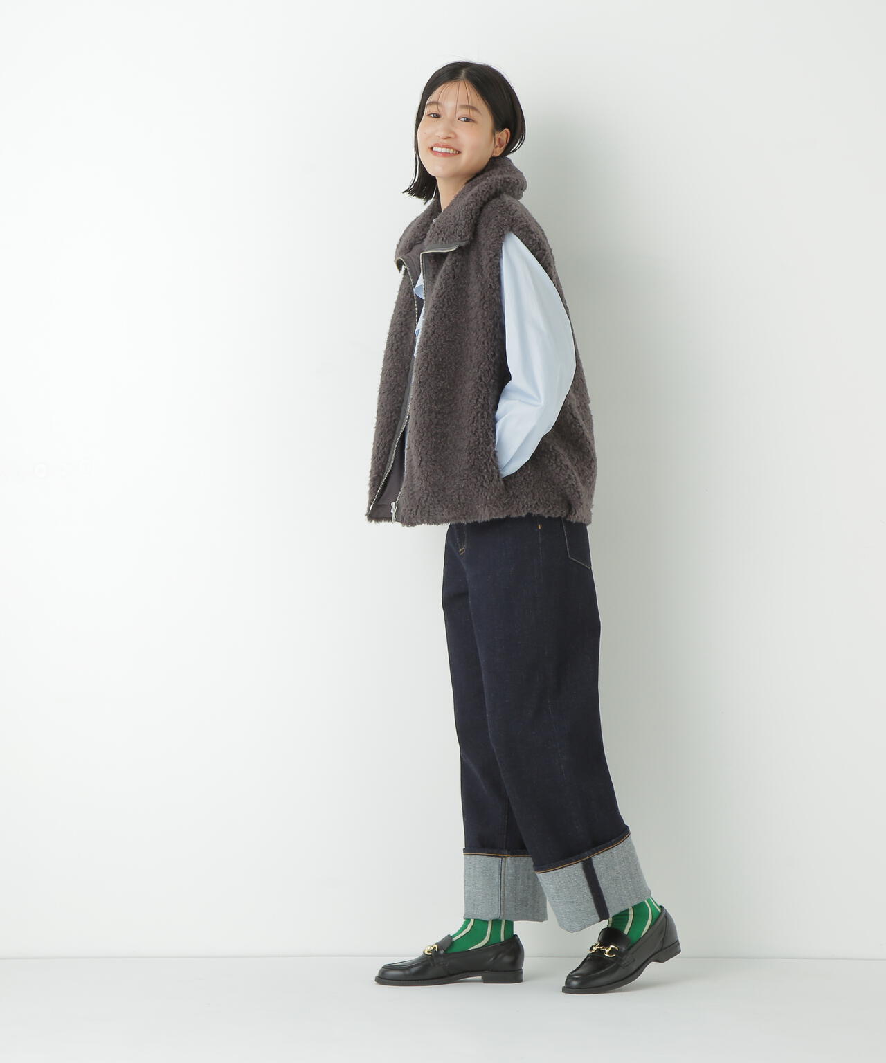 フェイクボアコクーンジレ | human woman（ヒューマンウーマン