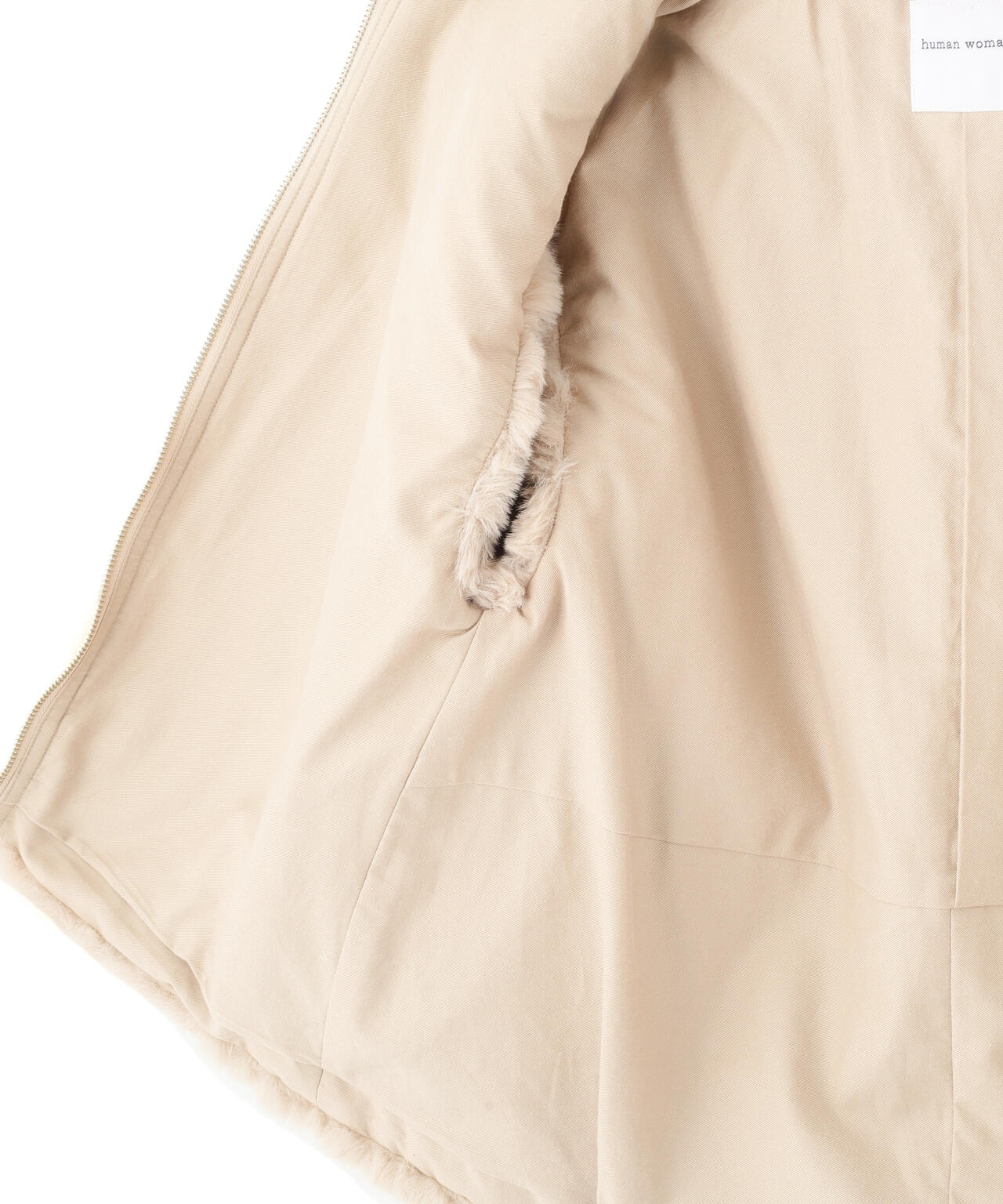 フェイクファーコクーンジレ