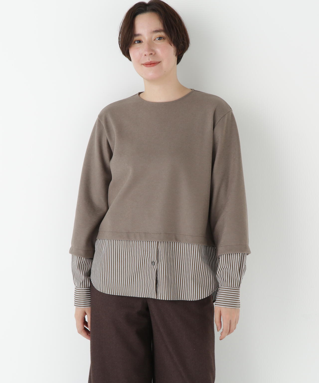 シャツドッキングミルドジャージープルオーバー