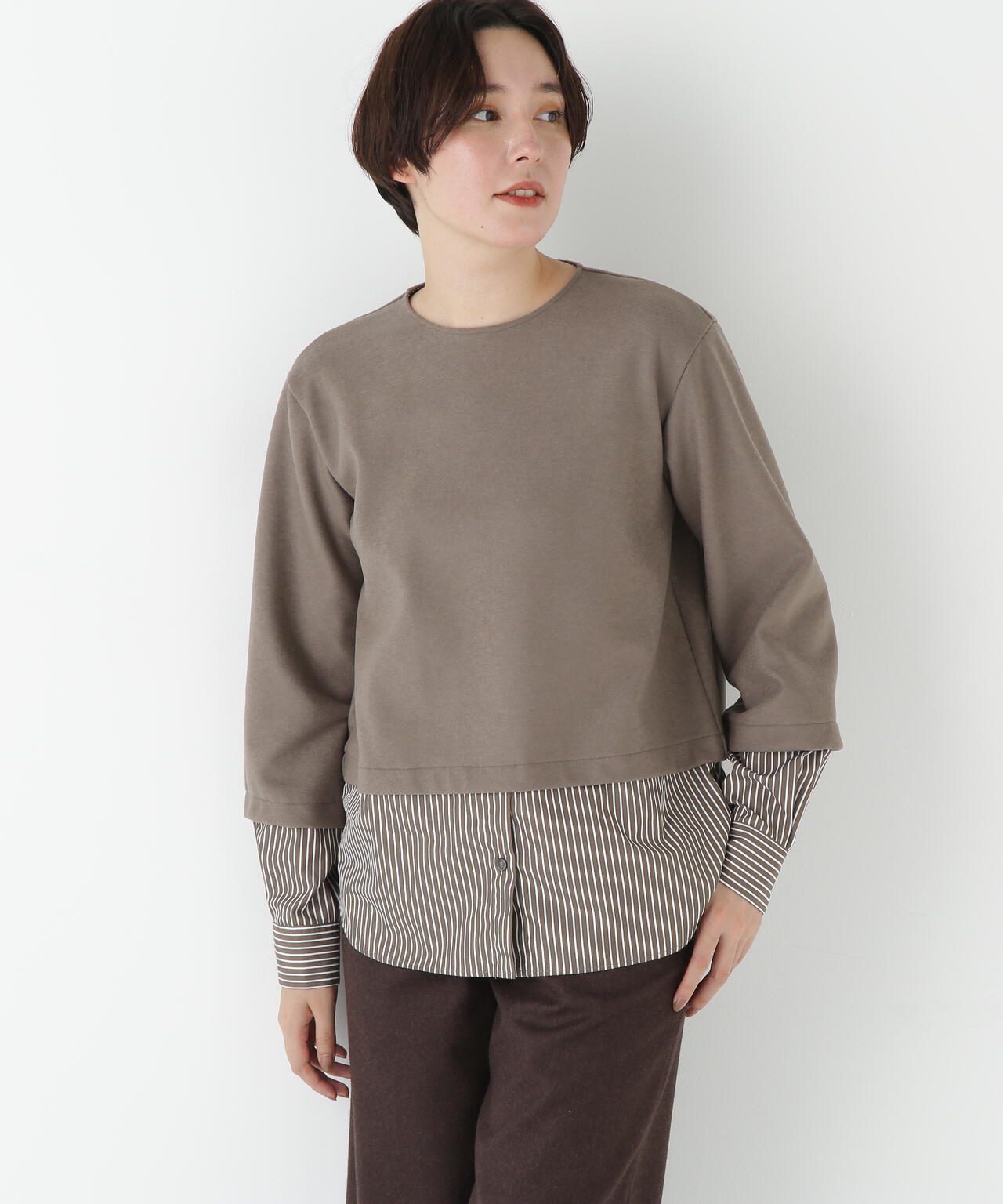 シャツドッキングミルドジャージープルオーバー | human woman