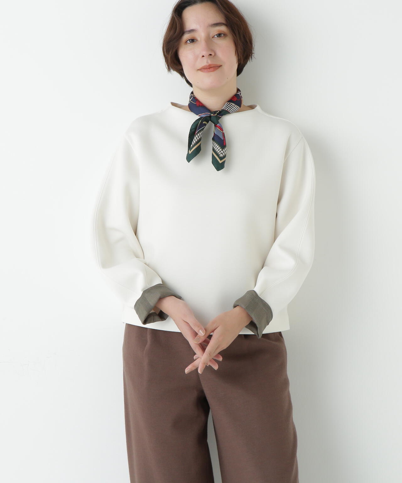 nurseman-0131　オーダー チェックドッキングダンボールプルオーバー | human woman（ヒューマン