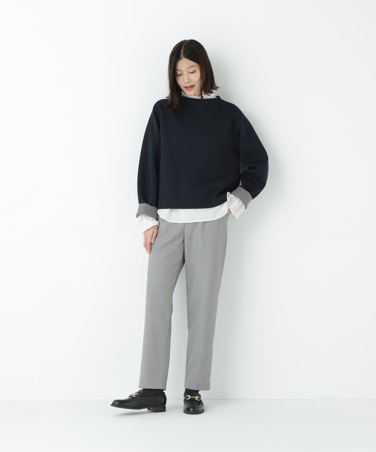 チェックドッキングダンボールプルオーバー | human woman