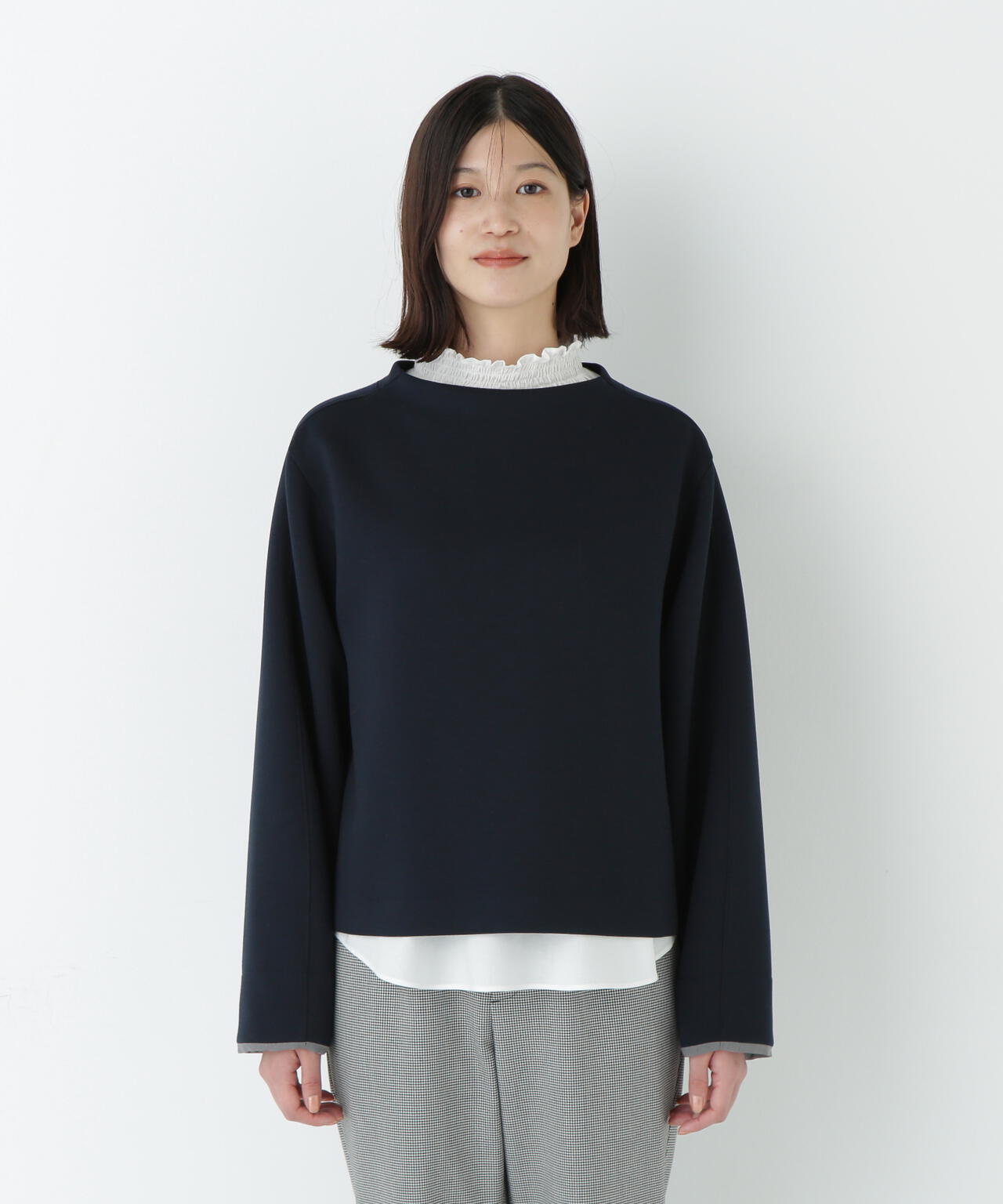 nurseman-0131　オーダー チェックドッキングダンボールプルオーバー | human woman（ヒューマン