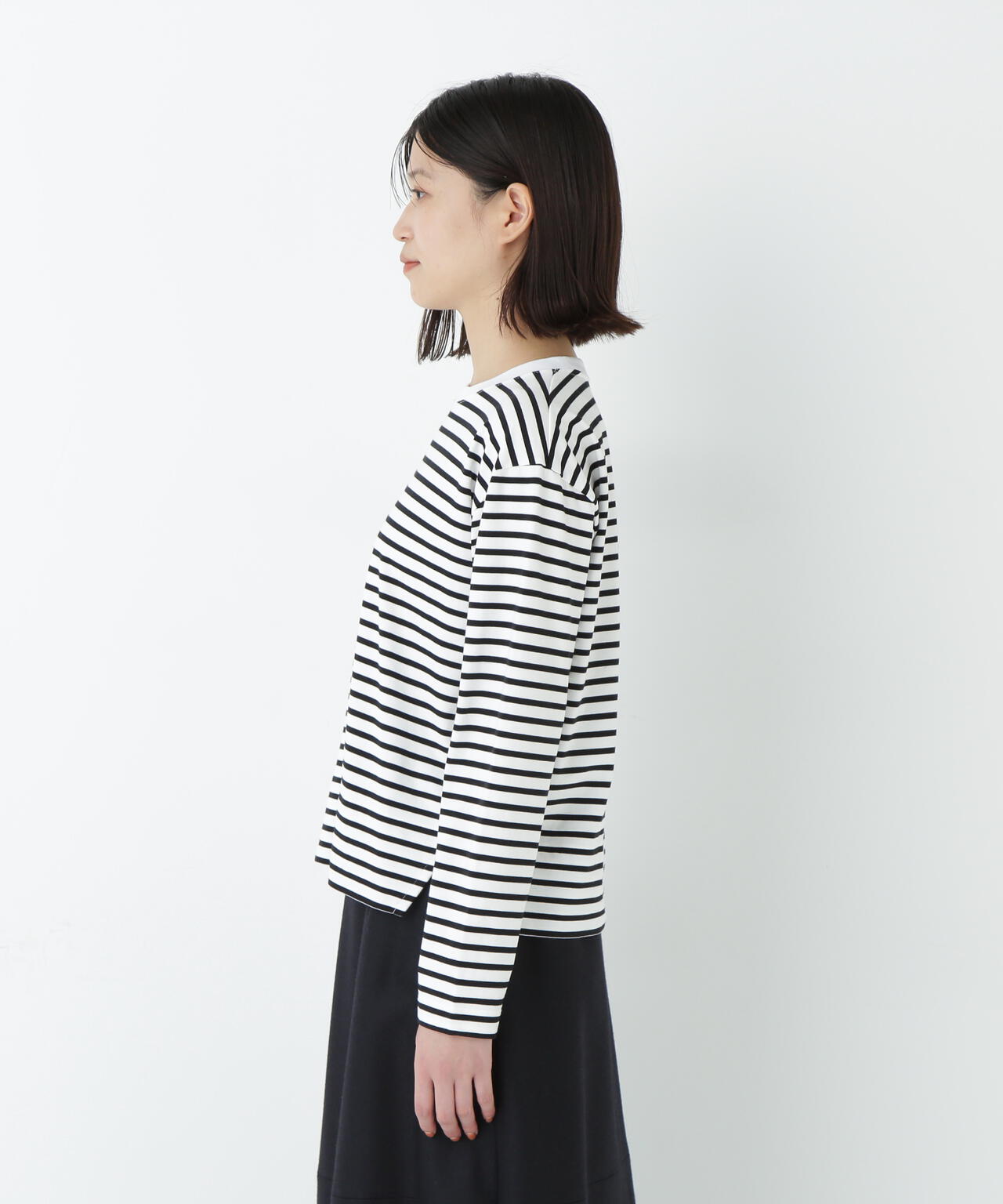 ボーダーロングスリーブTシャツ | human woman（ヒューマンウーマン
