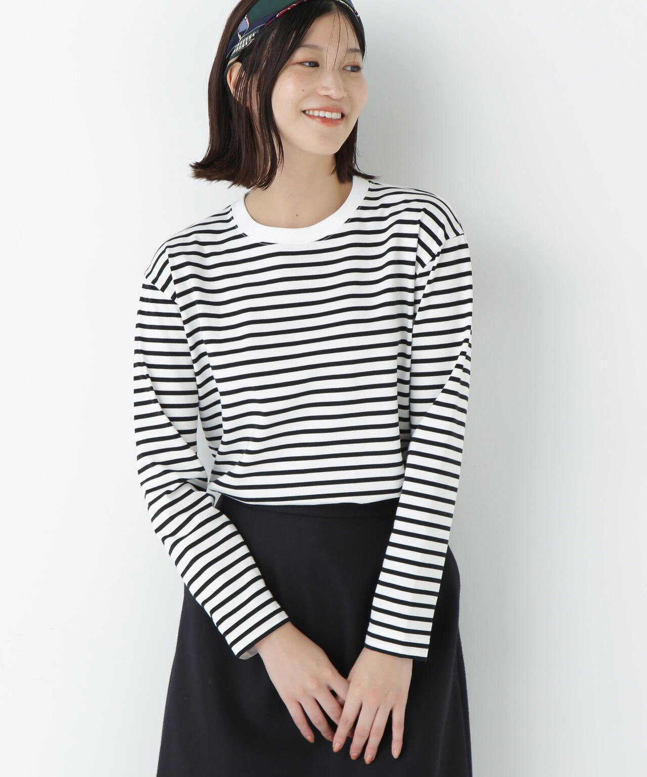 ボーダーロングスリーブTシャツ | human woman（ヒューマンウーマン