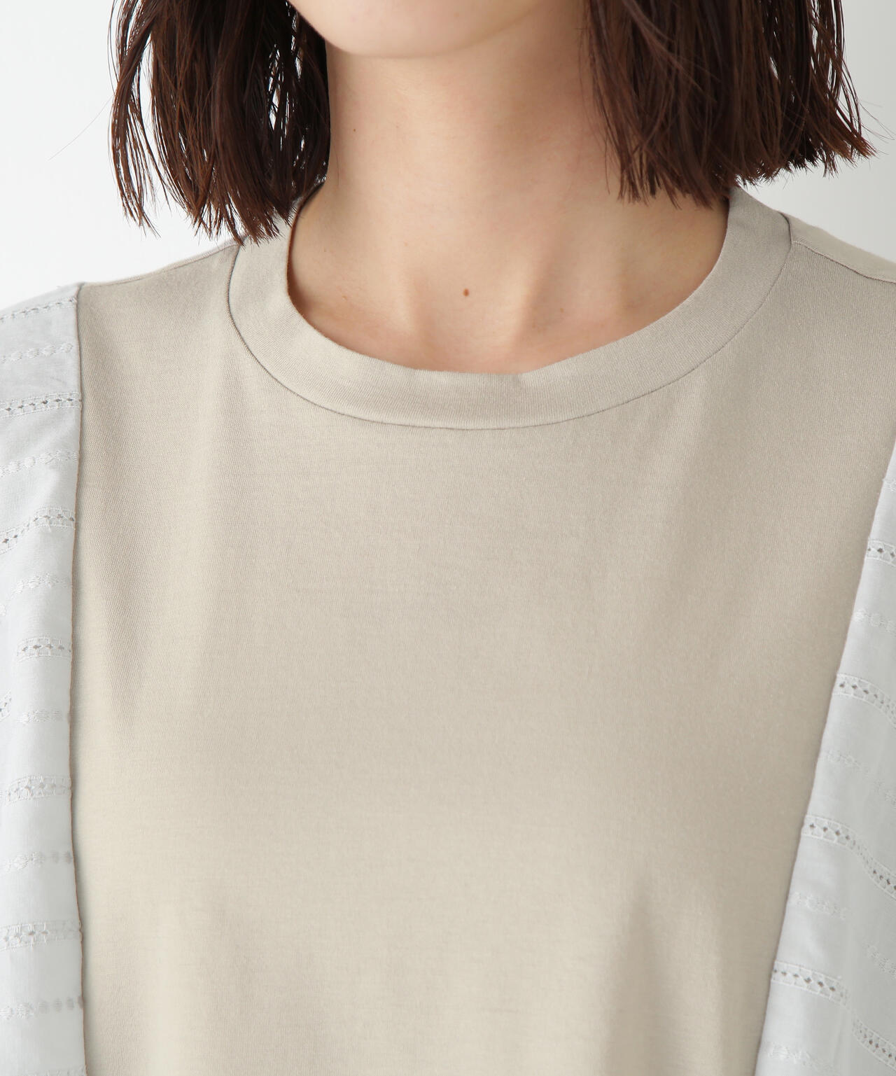 コットンローンレースドッキングプルオーバー