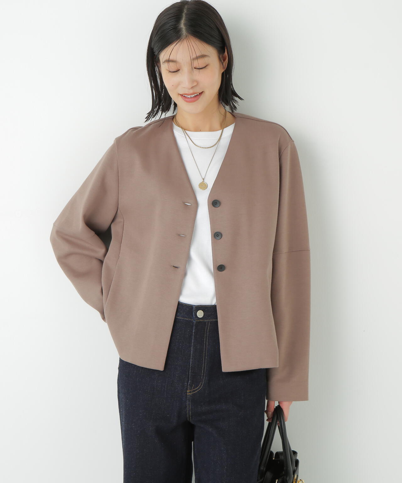 ダンボールVネックカーディガン | human woman（ヒューマンウーマン