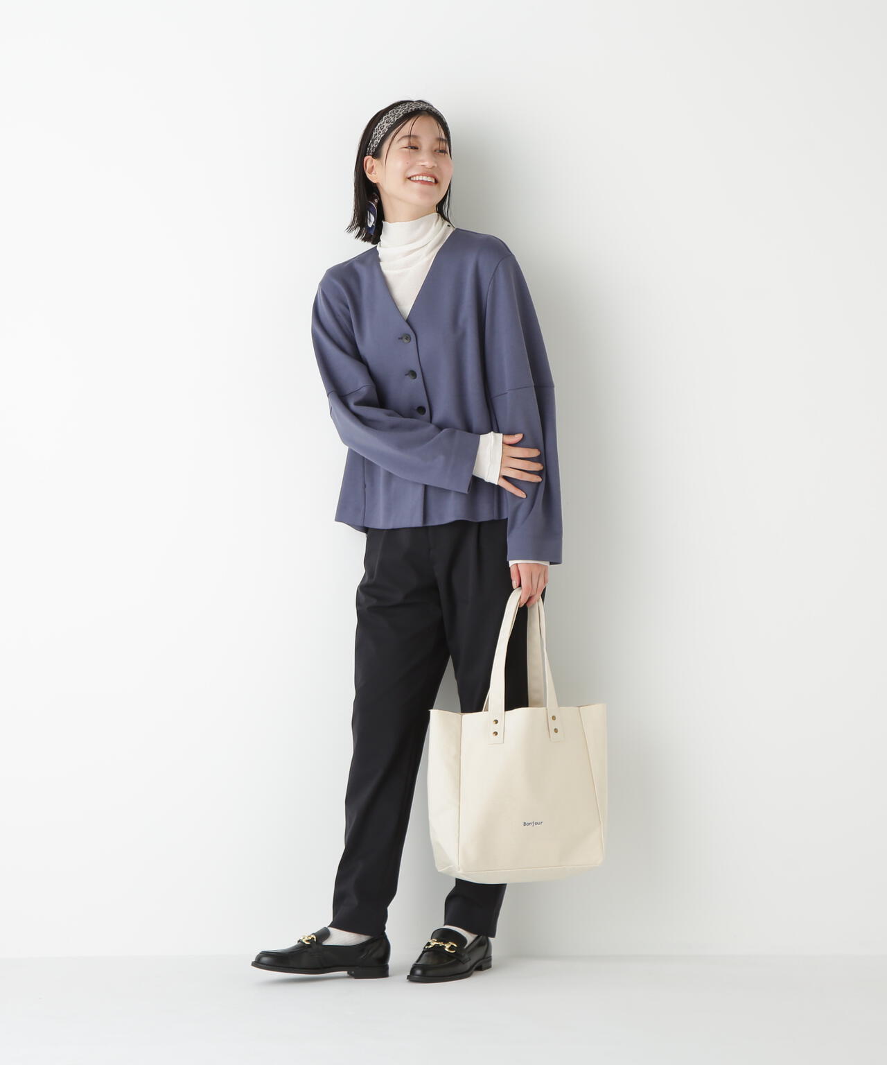 ダンボールVネックカーディガン | human woman（ヒューマンウーマン