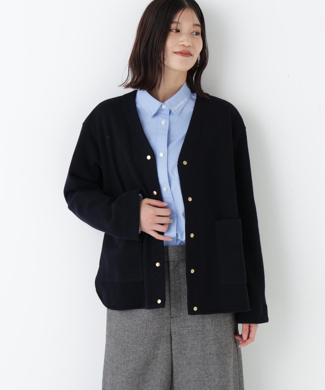 クォーターゲージVネックカーディガン | human woman（ヒューマン