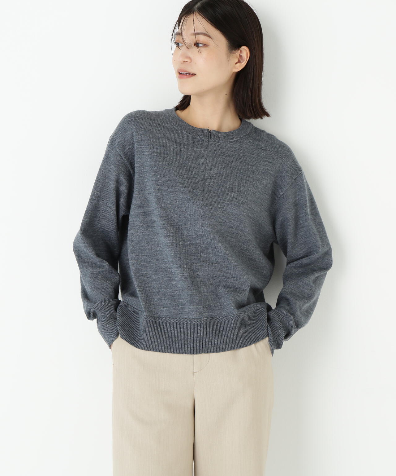 ハイゲージプレーティングスキッパー風プルオーバー | human