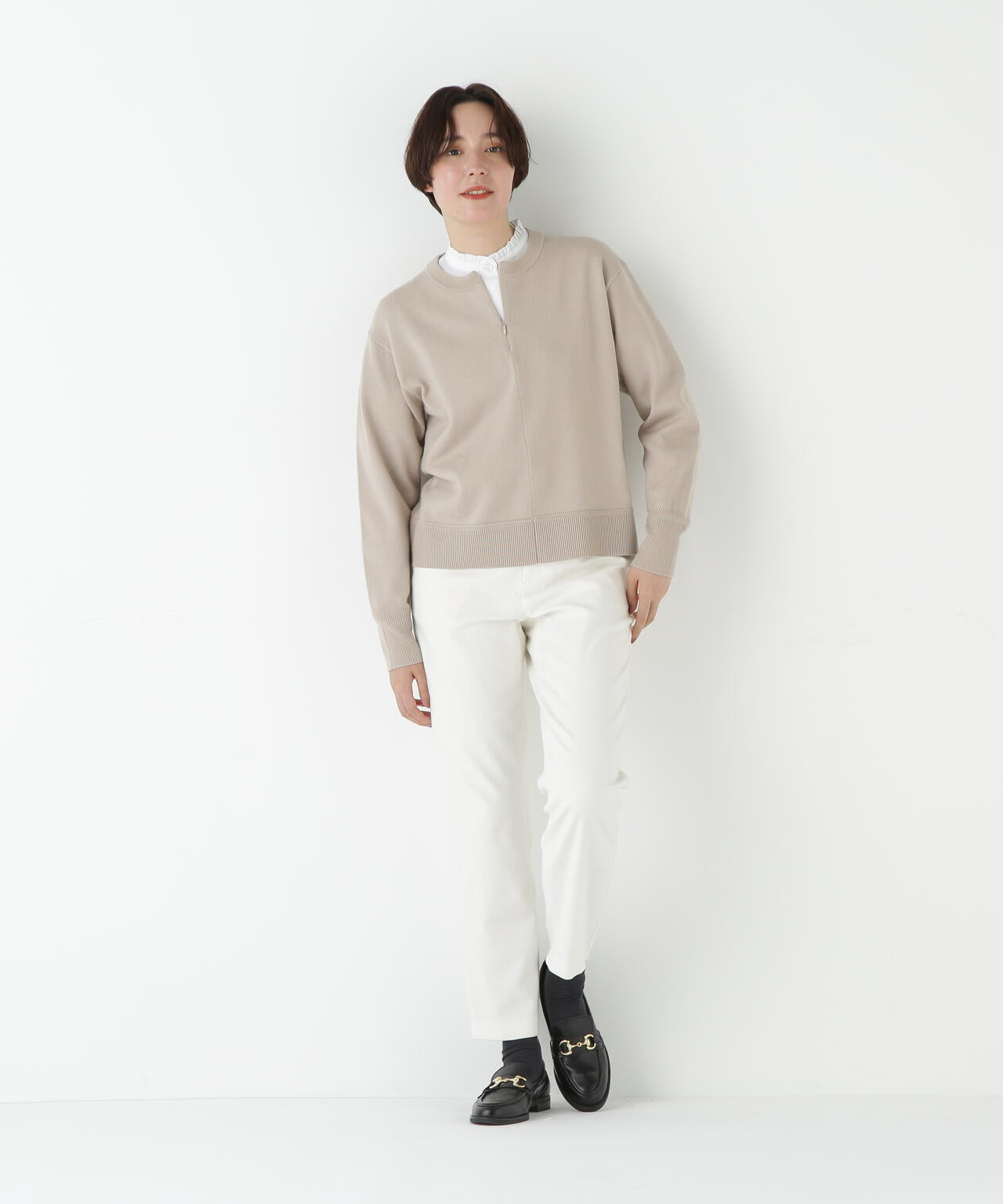 ハイゲージプレーティングスキッパー風プルオーバー | human