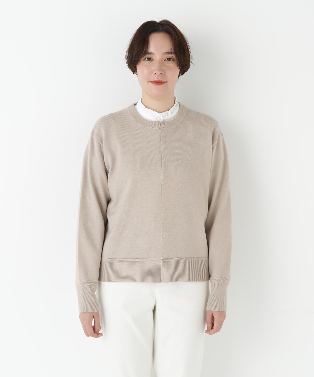 ハイゲージプレーティングスキッパー風プルオーバー | human