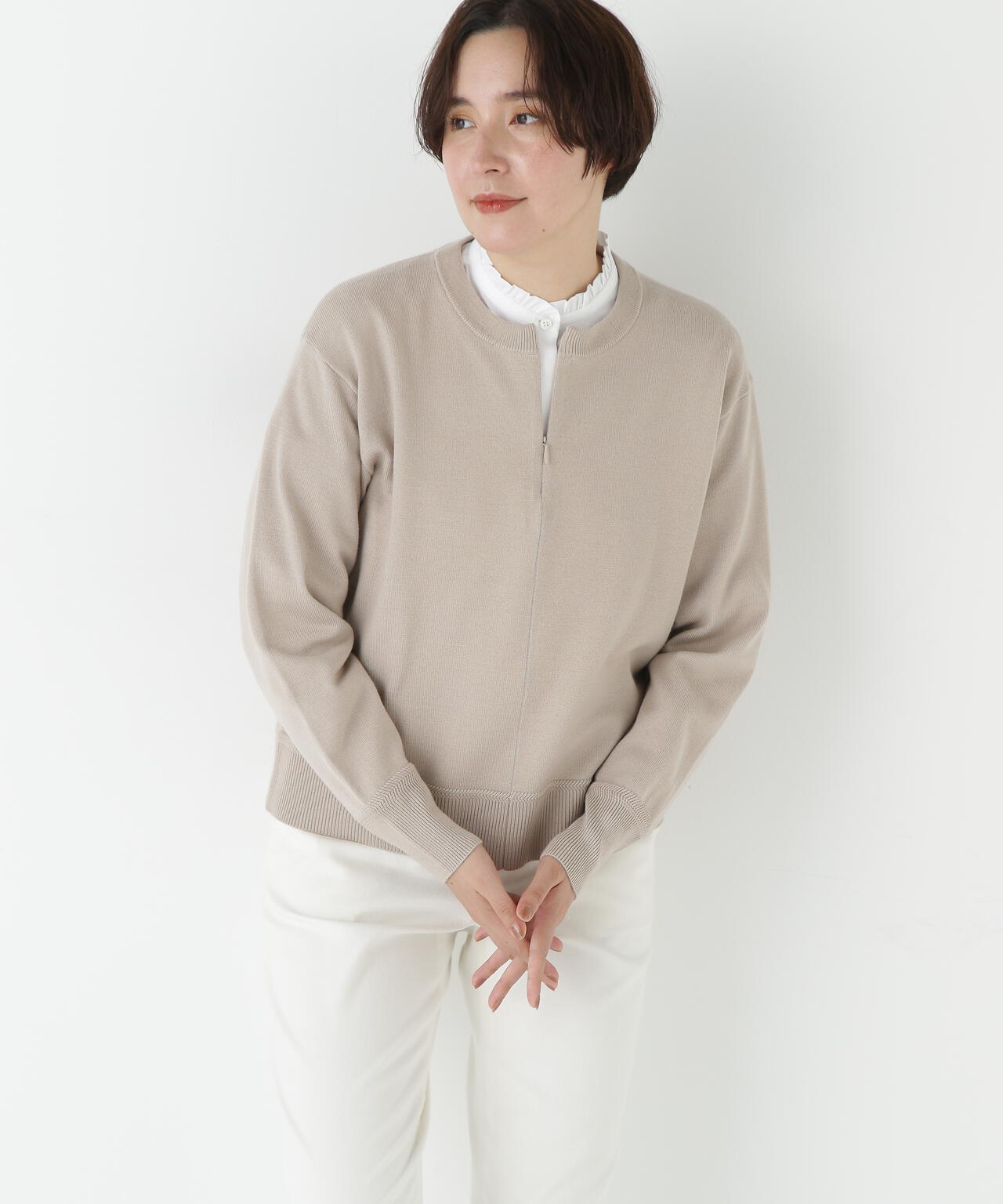 quui 2way gather blouse【cream】完売品 quui 2way gather blouse【cream】完売品 quui 2way gather