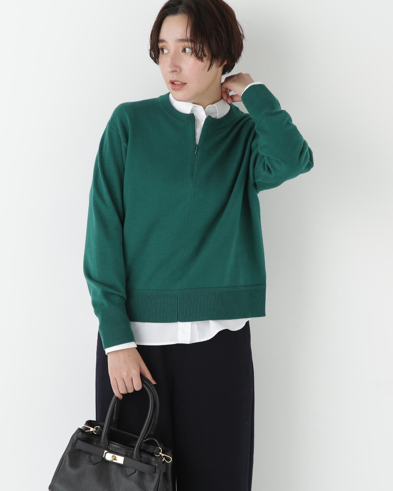 ハイゲージプレーティングスキッパー風プルオーバー | human woman