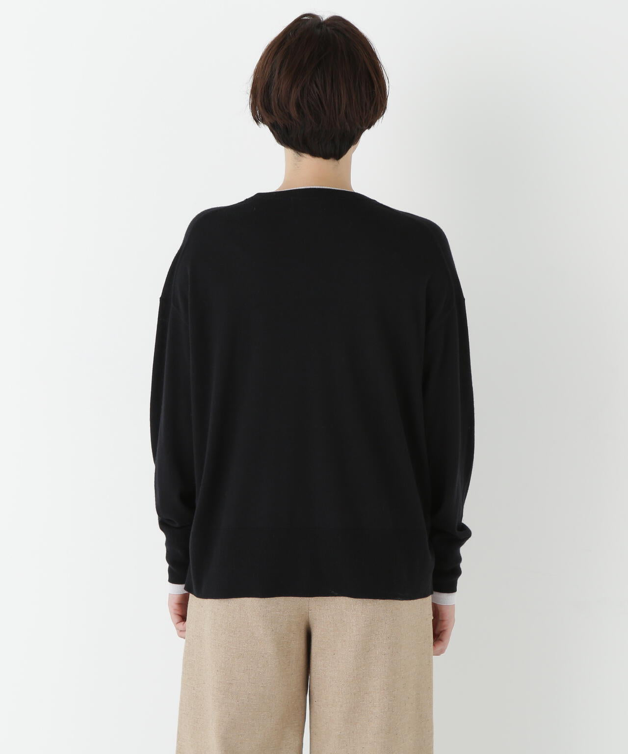 ハイゲージバイカラーハイネックプルオーバー | human woman